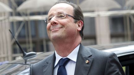 Le pr&eacute;sident fran&ccedil;ais Nicolas Sarkozy arrive au sommet europ&eacute;en &agrave; Bruxelles (Belgique), le 27 juin 2013. (GEERT VANDEN WIJNGAERT / AP / SIPA)