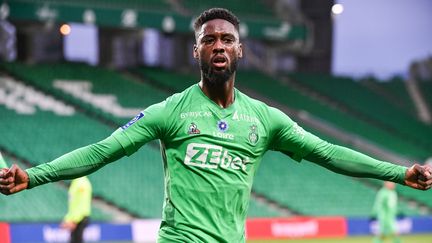 Buteur contre Clermont dimanche, Jean-Philippe Krasso a contribué au premier succès des Verts en Ligue 1. (PHILIPPE DESMAZES / AFP)