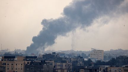 Des bombardements à Rafah, dans le sud de la bande de Gaza, le 29 janvier 2024. (AFP)