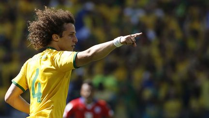 &nbsp; (David Luiz, buteur ce samedi soir pour le Brésil. © REUTERS/Eric Gaillard)