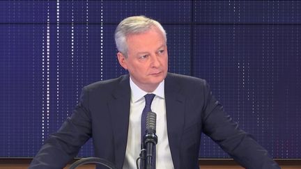 Bruno Le Maire, ministre de l'Economie, des Finances et de la Relance était l'invité du "8h30 franceinfo", lundi 29 mars 2021. (FRANCEINFO / RADIOFRANCE)