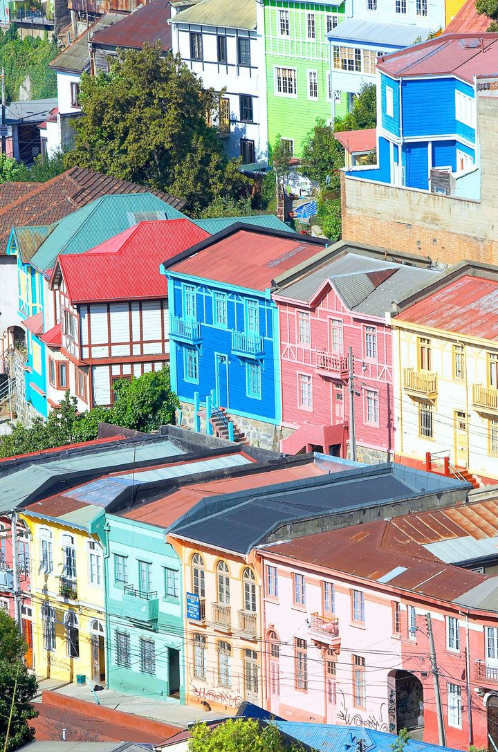 Le centre historique de Valparaiso.
 (Marco Simoni/REX/REX/SIPA)