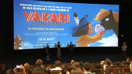 Projection du film "Yakari" en présence du réalisateur Xavier Giacometti (Paris, juillet 2020). (FRANCIS FORGET)