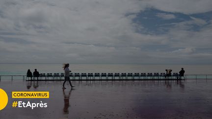 La promenade des Anglais, à Nice, le 11 mai 2020. (VALERY HACHE / AFP)