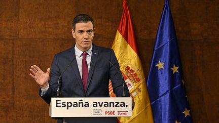 Le Premier ministre espagnol, Pedro Sanchez, à Madrid, le 24 octobre 2023. (BURAK AKBULUT / ANADOLU / AFP)