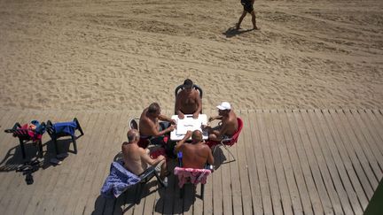 Barcelone (Espagne), 41 &deg;C, le 21 ao&ucirc;t 2012. (EMILIO MORENATTI / AP / SIPA)