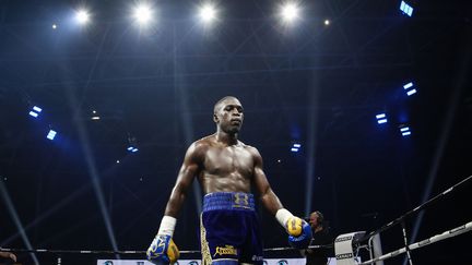 Souleymane Cissokho lors de son combat à Nantes, le 28 septembre 2019. (MAXIME LE PIHIF/SIPA)