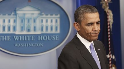 Le pr&eacute;sident am&eacute;ricain, Barack Obama, donne une conf&eacute;rence de presse sur son bilan de 2013, le 20 d&eacute;cembre 2013 &agrave; Washington DC.&nbsp; (JONATHAN ERNST / REUTERS)