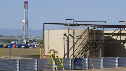 Les Etats-Unis autorisent l'exploration des gaz de schiste, comme ici&nbsp;&agrave; Weld County, dans l'est du Colorado, le 30 mai 2012.&nbsp; (GARY C. CASKEY / MAXPPP)