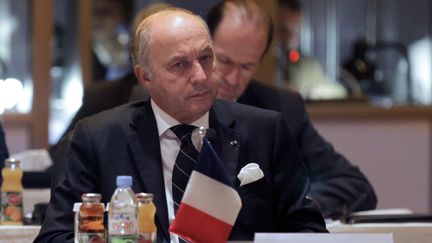 C'est depuis Amman, en Jordanie, o&ugrave; il participait &agrave;&nbsp;la r&eacute;union des Amis du peuple syrien, que Laurent Fabius, ministre des Affaires &eacute;trang&egrave;res, a annonc&eacute; que la France proposait l'inscription du Hezbollah sur la liste noire de l'UE. (KHALIL MAZRAAWI / AFP)