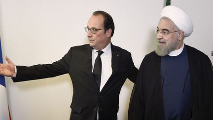 Rencontre des présidents Hassan Rohani et François Hollande à l'Assemblée des Nations-Unies (New-York sept 2015)  (Reuters/alain Jocard )