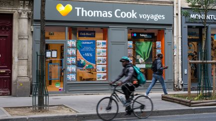 Une agence de voyages Thomas Cook à Paris, le 28 septembre 2019.&nbsp; (RICCARDO MILANI / HANS LUCAS / AFP)