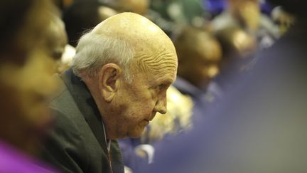 Frédéric de Klerk&nbsp;lors du&nbsp;discours&nbsp;du président Cyril Ramaphosa au Parlement sud-africain au Cap, le 13 février 2020. (SUMAYA HISHAM/AP/SIPA / SIPA)