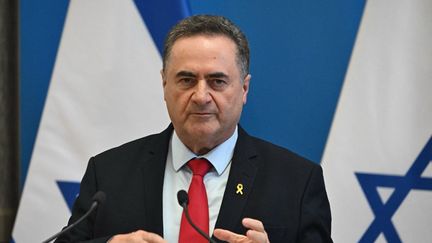 Le ministre israélien des Affaires étrangères, Israël Katz, le 17 juin 2024 à Budapest, en Hongrie. (ATTILA KISBENEDEK / AFP)