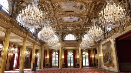 La salle des fêtes de l'Elysée
 (CHARLES PLATIAU / POOL / AFP)