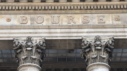 Le palais Brongniart,&nbsp;ancien siège de la Bourse de Paris, le 13 avril 2021. (JOAO LUIZ BULCAO / HANS LUCAS / AFP)