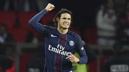 Edinson Cavani heureux buteur avec le PSG (FRANCK FIFE / AFP)