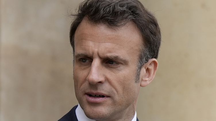 Emmanuel Macron promulgated the pension reform law overnight from Friday to Saturday, a few hours after the text was validated by the Constitutional Council.  (LEWIS JOLY / POOL)