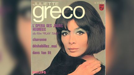 Le super-45 tours avec "Déshabillez-moi", le plus grand succès radiophonique de la carrière de Juliette Gréco. (DR)