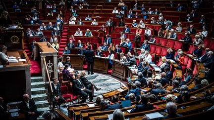 Une séance de questions au gouvernement à l'Assemblée nationale, à Paris, le 20 juin 2023. (XOSE BOUZAS / HANS LUCAS / AFP)