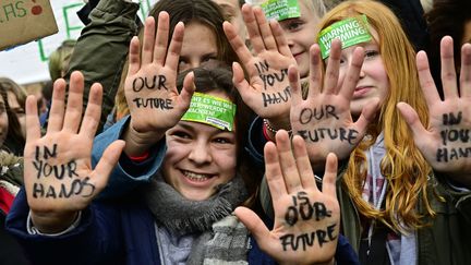 Allemagne : la grève pour le climat à Berlin, le 15 mars 2019.&nbsp; (TOBIAS SCHWARZ / AFP)