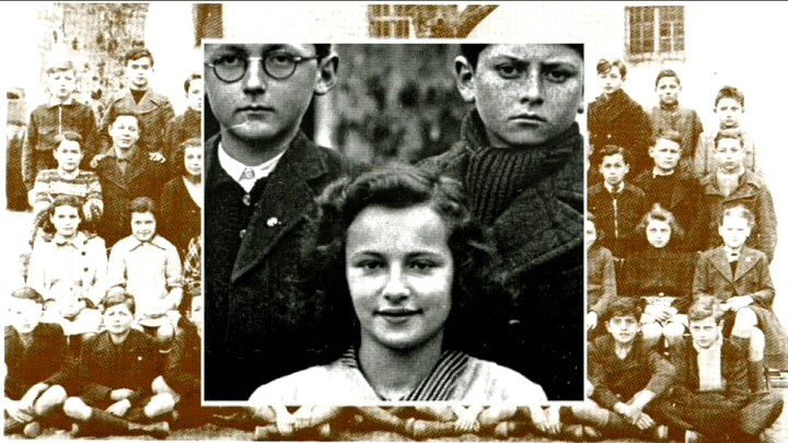 Barbara sur la photo de classe à Saint-Marcellin
 (France 3 / Culturebox / capture d&#039;écran)