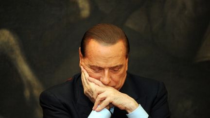 Silvio Berlusconi le 1er f&eacute;vrier 2012 au Parlement italien, &agrave; Rome (Italie). (ANDREAS SOLARO / AFP)