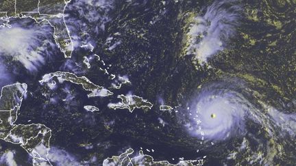 Vue satellite de l'ouragan Irma, prise le 5 septembre 2017. (AP / SIPA)