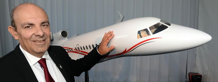 Le PDG de Dassault Aviation, Eric Trappier, le 16 octobre 2015 à Mérignac (Gironde). (MEHDI FEDOUACH / AFP)