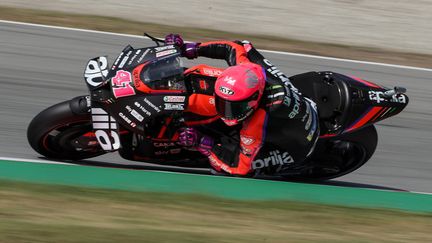 Aleix Espargaro&nbsp;(Aprilia) lors du Grand Prix de Catalogne, le 4 juin à Barcelone.&nbsp; (LLUIS GENE / AFP)