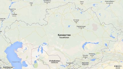 Le container a &eacute;t&eacute; perdu dans la r&eacute;gion de Mangistau, dans l'ouest du Kazakhstan. ( GOOGLE MAPS)