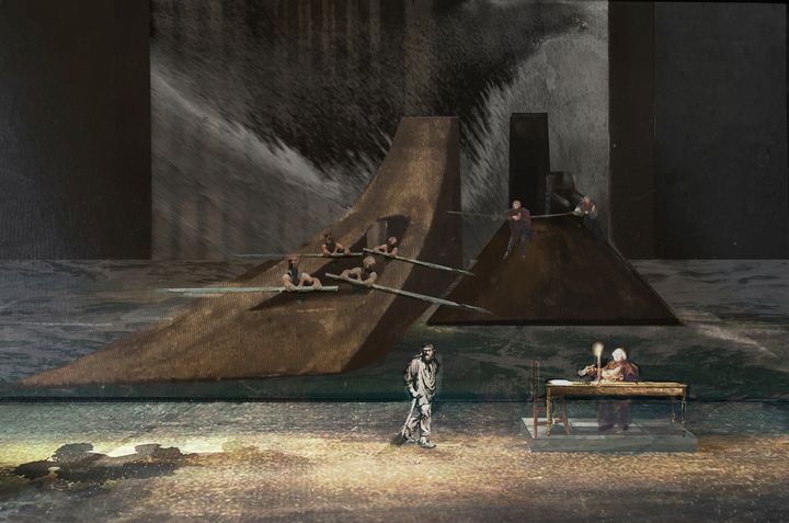 Maquette de l'un des décors d'Emmanuelle Roy pour la comédie musicale "Les Misérables" au théâtre du Châtelet en 2024. (DROITS RESERVES)