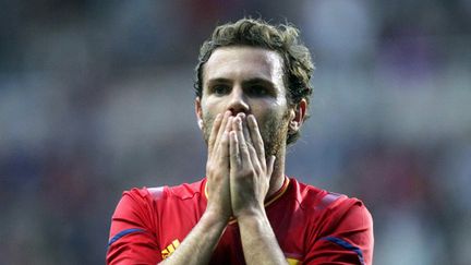 Juan Mata déçu après l'élimination de l'Espagne (GRAHAM STUART / AFP)