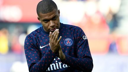 Le footballeur&nbsp;Kylian Mbappe, le 20 octobre 2018.&nbsp; (FRANCK FIFE/AFP)