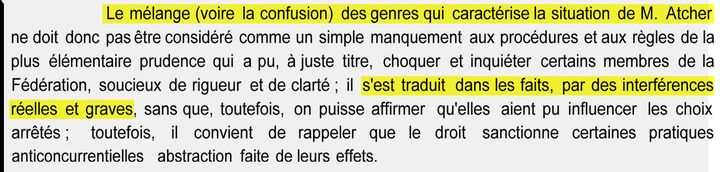 Extrait d'un rapport de l'inspection générale de la Jeunesse et des sports sur la Fédération française de rugby.&nbsp; (DR)