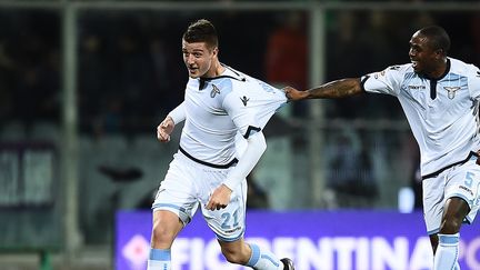 Sergej Milinkovic-Savic a inscrit le 2e but de la Lazio (FILIPPO MONTEFORTE / AFP)