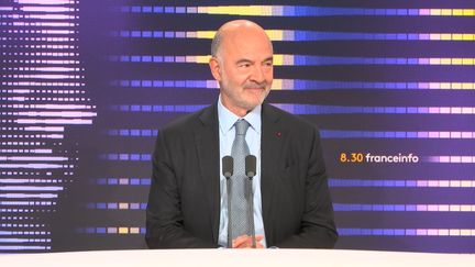 Pierre Moscovici, premier président de la Cour des comptes et président du Haut conseil des Finances publiques était l'invité du "8h30 franceinfo", vendredi 11 octobre 2024. (FRANCE INFO / RADIO FRANCE)