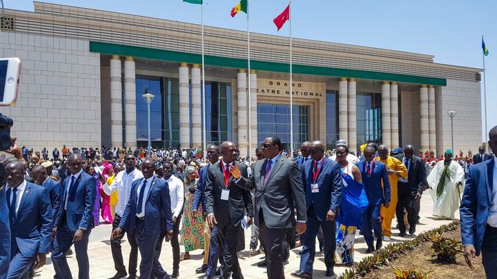 Inauguration de la 13e édition du Dak'Art le 3 mai 2018 au soir.
 (Aliou Mbaye/PANAPRESS/MAXPPP)