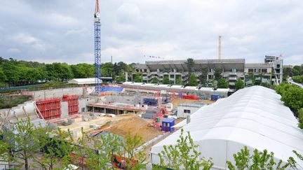 Travaux d'extension de Roland-Garros (PHILIPPE LECOEUR / MAXPPP)