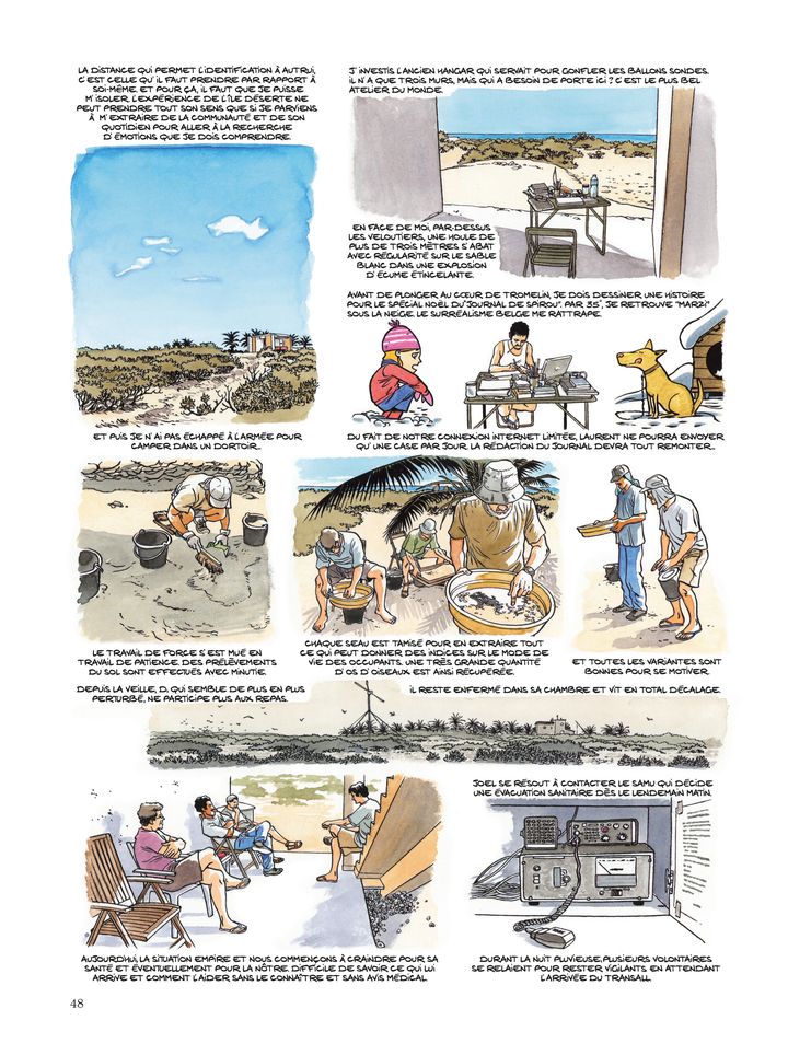 "L’histoire a été compliquée à écrire", explique l'auteur de la BD... Planche extraite de la bande dessinée "Les Esclaves oubliés de Tromelin" par Savoia. (© DUPUIS 2019)