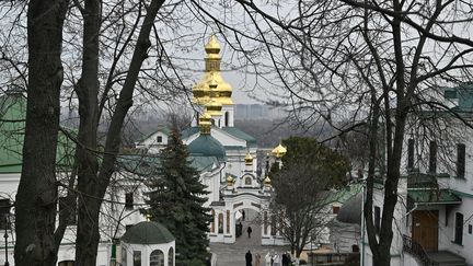 Le monastère Kiev-Pechersk Lavra, également connu sous le nom de monastère des grottes de Kiev, un monastère chrétien orthodoxe oriental historique à Kiev, le 24 mars 2023. (GENYA SAVILOV / AFP)