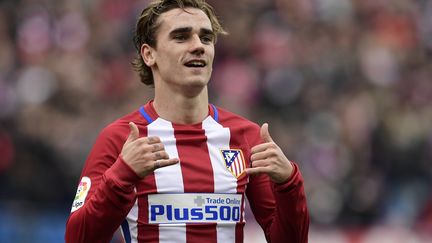 L'attaquant de l'Atletico Madrid, Antoine Griezmann (JAVIER SORIANO / AFP)