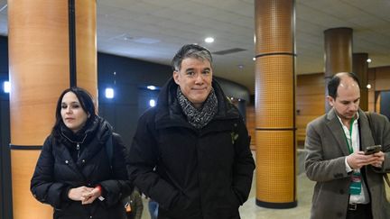 Le premier secrétaire et député du Parti socialiste, Olivier Faure, au 80e congrès du parti, à Marseille (Bouches-du-Rhône), le 28 janvier 2023. (CLEMENT MAHOUDEAU / AFP)