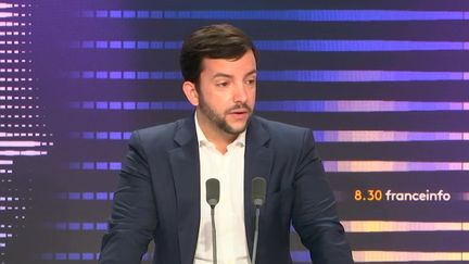 Le député du Rassemblement national Jean-Philippe Tanguy, invité du "8h30 franceinfo", le jeudi 31 octobre 2024. (FRANCEINFO / RADIO FRANCE)