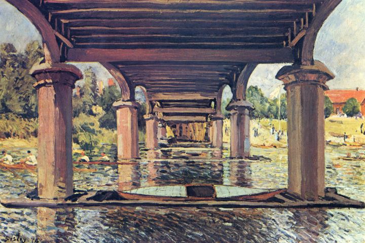 "Sous le pont de Hampton Court", 1874. Huile&nbsp;sur toile&nbsp;d'Alfred Sisley. (SCHWEIZERISCHES INSTITUT FÜR KUNSTWISSENSCHAFT, ZÜRICH, LUTZ HARTMANN)