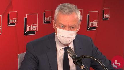 Bruno Le Maire, Ministre de l'Économie, des Finances et de la Relance sur France Inter le 6 avril 2021. (FRANCEINTER / RADIOFRANCE)