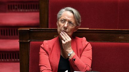 Elisabeth Borne, à l'Assemblée nationale, le 28 avril 2020. (DAVID NIVIERE / POOL)