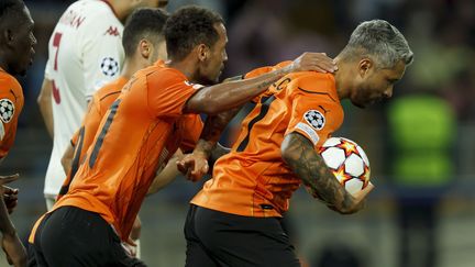 Le but du Shakhtar Donetsk a permis aux Ukrainiens de pousser les Monégasques dans les prolongations.&nbsp; (STANISLAV VEDMIDL / DEFODI / SIPA)