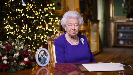 La reine d'Angleterre Elizabeth II lors de sa traditionnelle allocution de Noël, le 24 décembre 2020.&nbsp; (AFP)