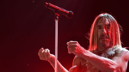 Iggy Pop sur la scène des Eurockéennes le 6 juillet 2017
 (SEBASTIEN BOZON / AFP)